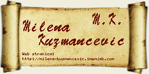 Milena Kuzmančević vizit kartica